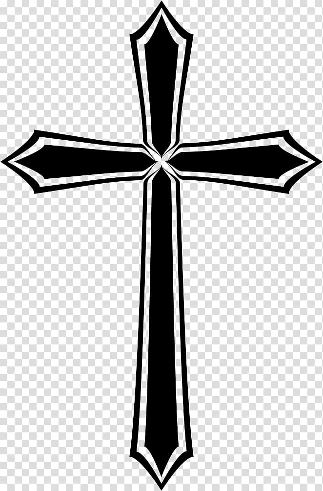 Gothic cross , black cross symbol transparent background PNG clipart