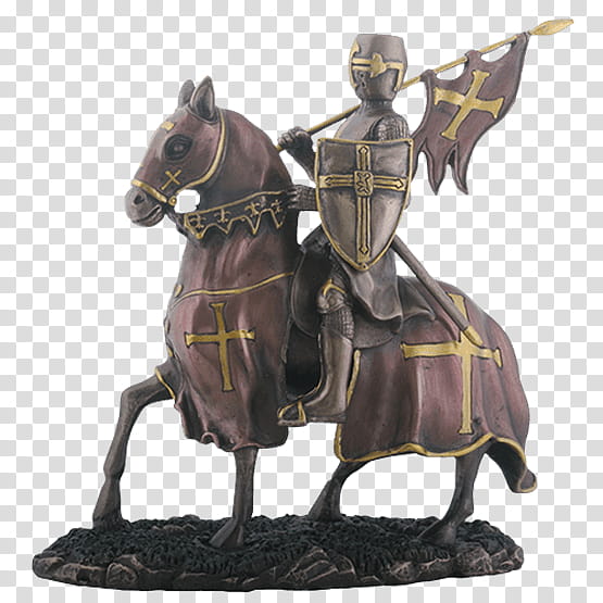 Knight, Crusades, Middle Ages, Horse, Cavalry, Knights Templar, Chivalry, Sword, Statue transparent background PNG clipart