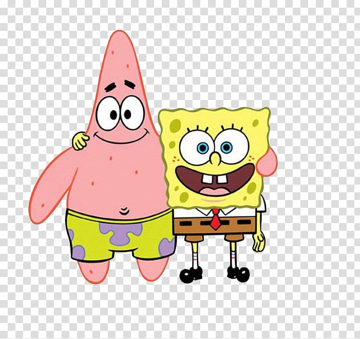 Patrick the Star and Sponge Bob illustration transparent background PNG clipart