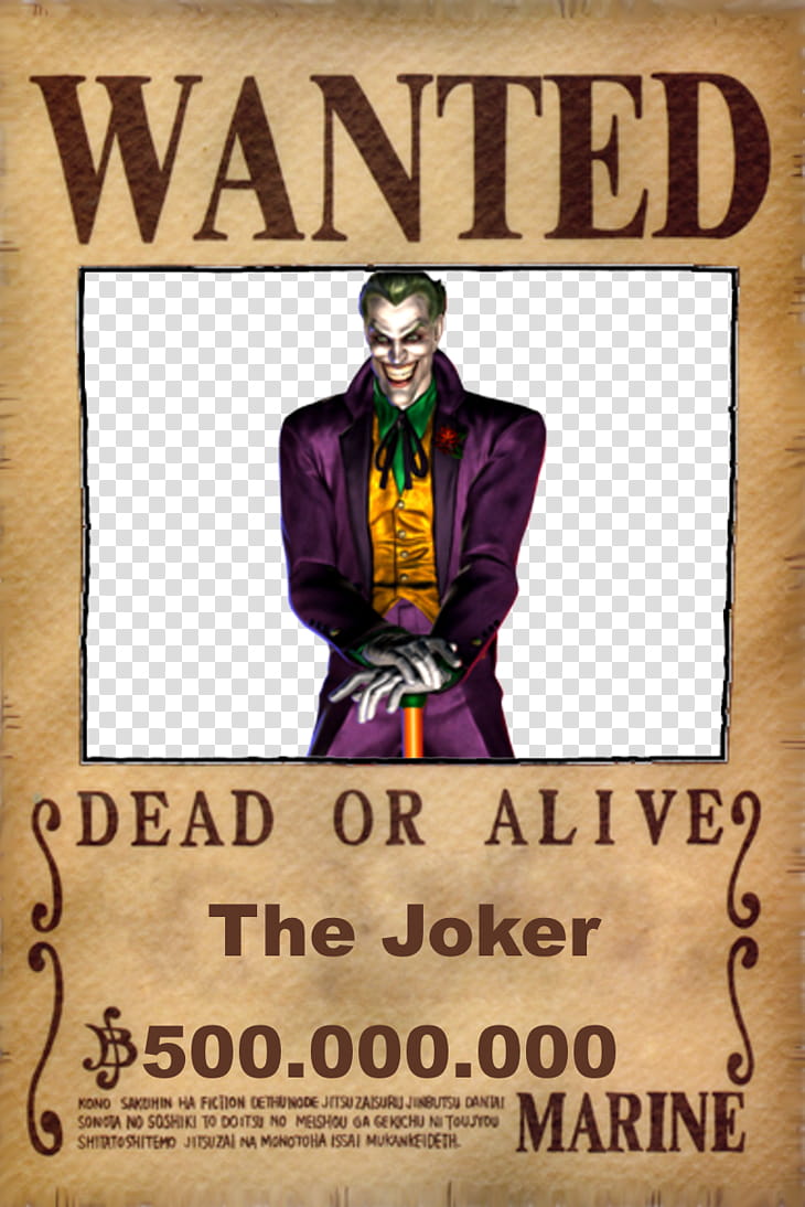 Wanted, The Joker transparent background PNG clipart