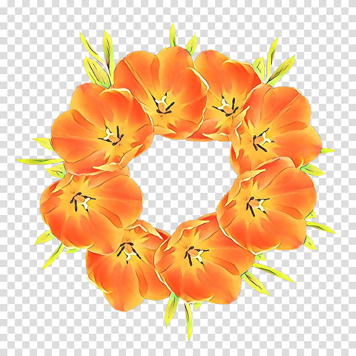 Flowers, Drawing, Tulip, Wreath, Orange Red, Crown, Graphics Software, Petal transparent background PNG clipart