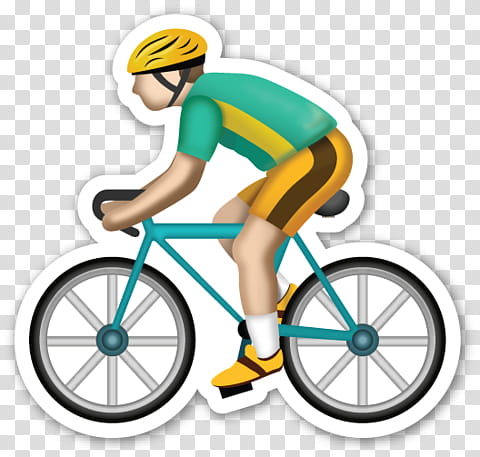 EMOJI STICKER , man riding bicycle illustration transparent background PNG clipart