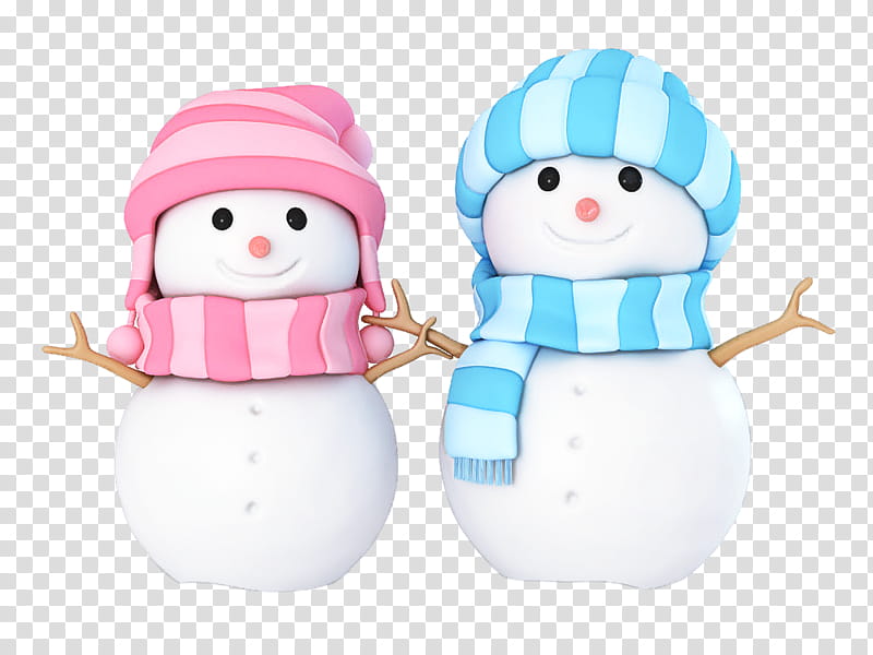 Snowman, Pink, Winter transparent background PNG clipart