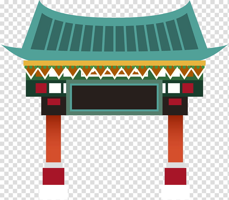 Chinese, Paifang, Palace, Architecture, Cartoon, Animation, Architectural Style, Chinese Temple Architecture transparent background PNG clipart