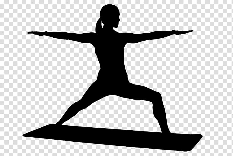 Yoga, Black White M, Silhouette, Physical Fitness, Standing, Lunge, Balance, Stretching transparent background PNG clipart