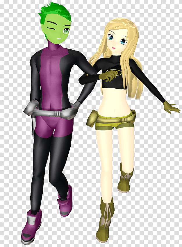 MMD TEENTITANS Beast Boy And Terra transparent background PNG clipart
