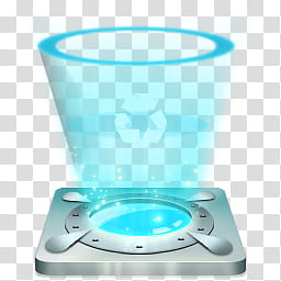 Hologram Dock icons v  , Recycle Empty, blue D light illustration transparent background PNG clipart