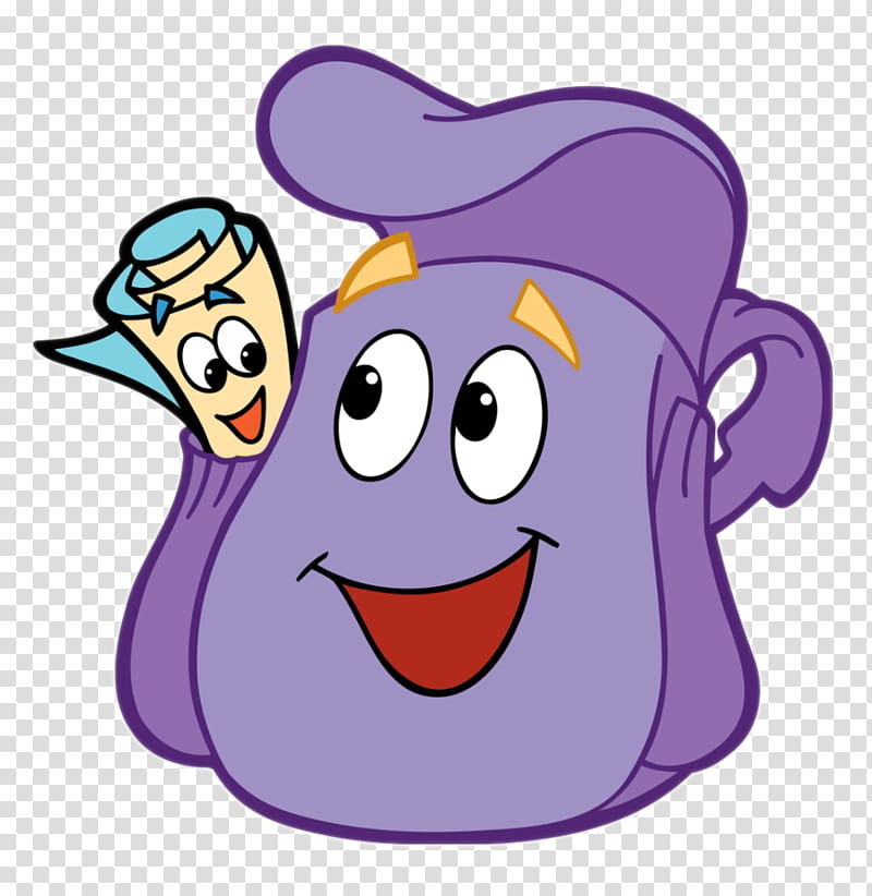 Dora The Explorer, illustration of purple bag transparent background PNG clipart
