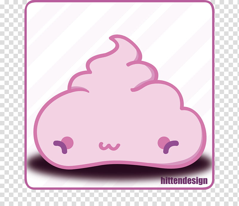 Kawaii Caca D Pink Cream Emoji Transparent Background Png