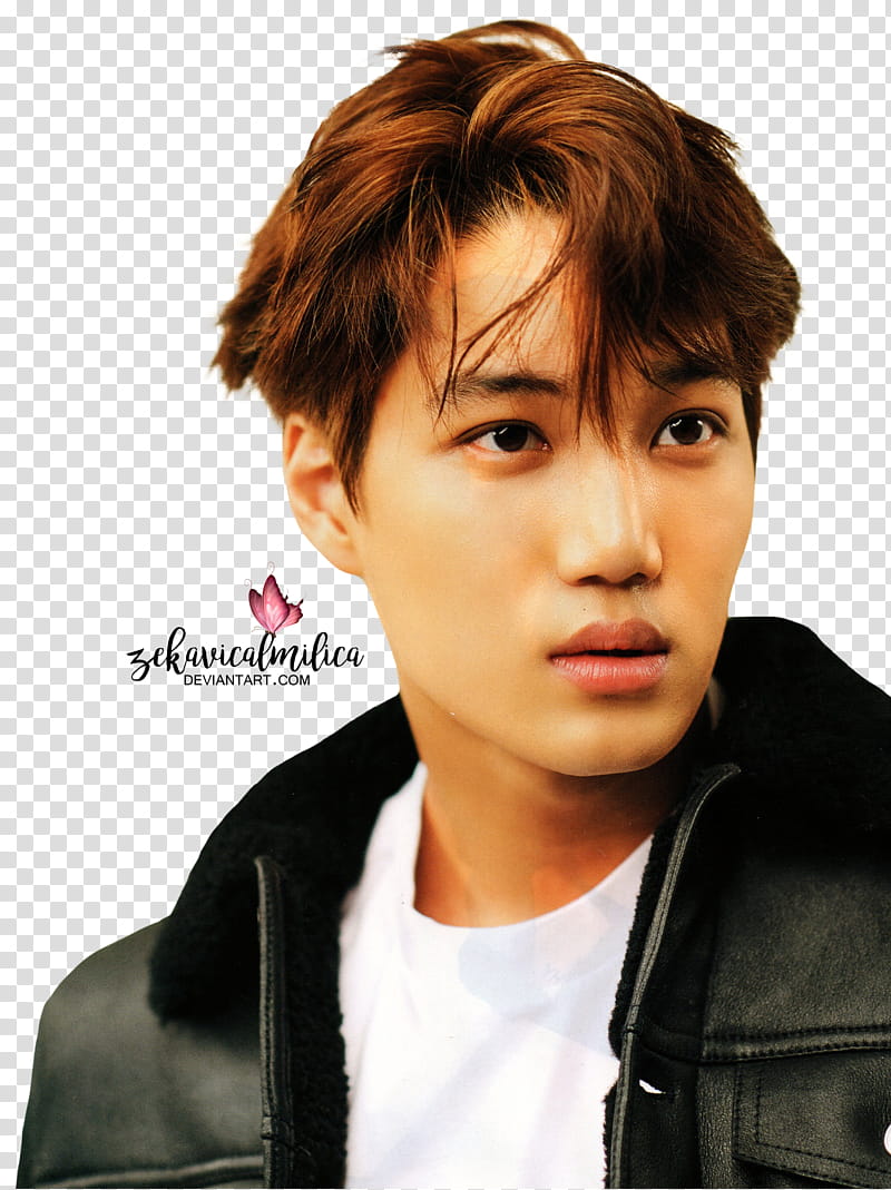 EXO Kai Lined, Korean male Pop star transparent background PNG clipart