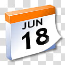WinXP ICal, June th calendar date illustration transparent background PNG clipart