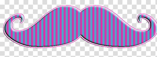 MOUSTACHES, pink and blue striped mustache transparent background PNG clipart
