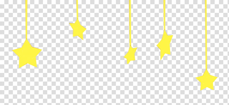 Watchers, five yellow hanging star decors illustration transparent background PNG clipart