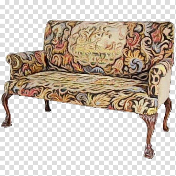 furniture chair outdoor sofa couch loveseat, Watercolor, Paint, Wet Ink, Armrest, Wood transparent background PNG clipart