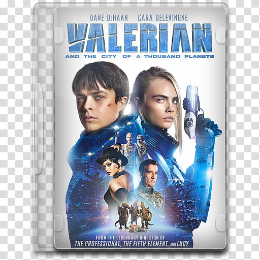 Movie Icon , Valerian and the City of a Thousand Planets, Valerian DVD case transparent background PNG clipart