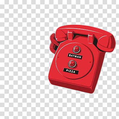 , red Batman pizza phone transparent background PNG clipart