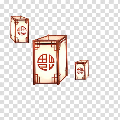 , three paper lanterns illustration transparent background PNG clipart