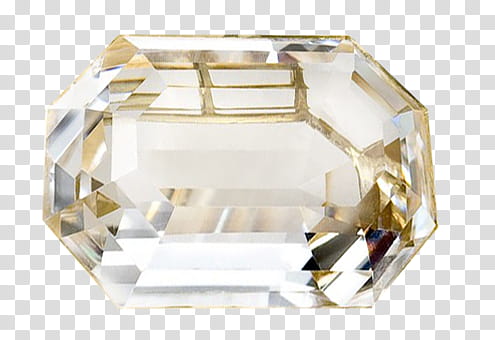 gemstones, emerald-cut champagne diamond transparent background PNG clipart