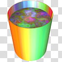 Plasma Gradient Tumbler Icons, plFrmosrdm_x, cylindrical multicolored container transparent background PNG clipart