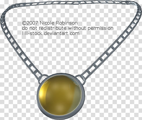 silver-colored and yellow pendant necklace transparent background PNG clipart