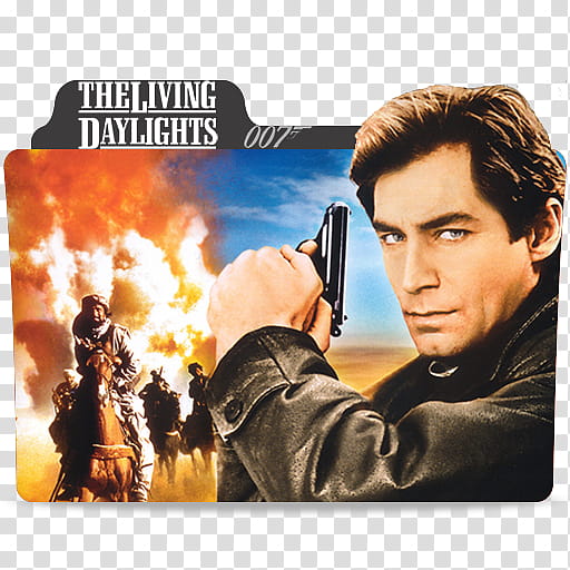 James Bond movies Timothy Dalton Folder Icon,  James Bond The Living Daylights transparent background PNG clipart