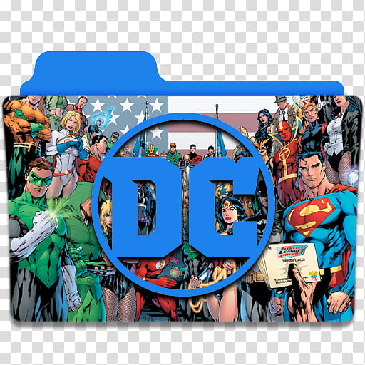 New DC Logo Folder Icon , DC, DC characters folder icon transparent background PNG clipart