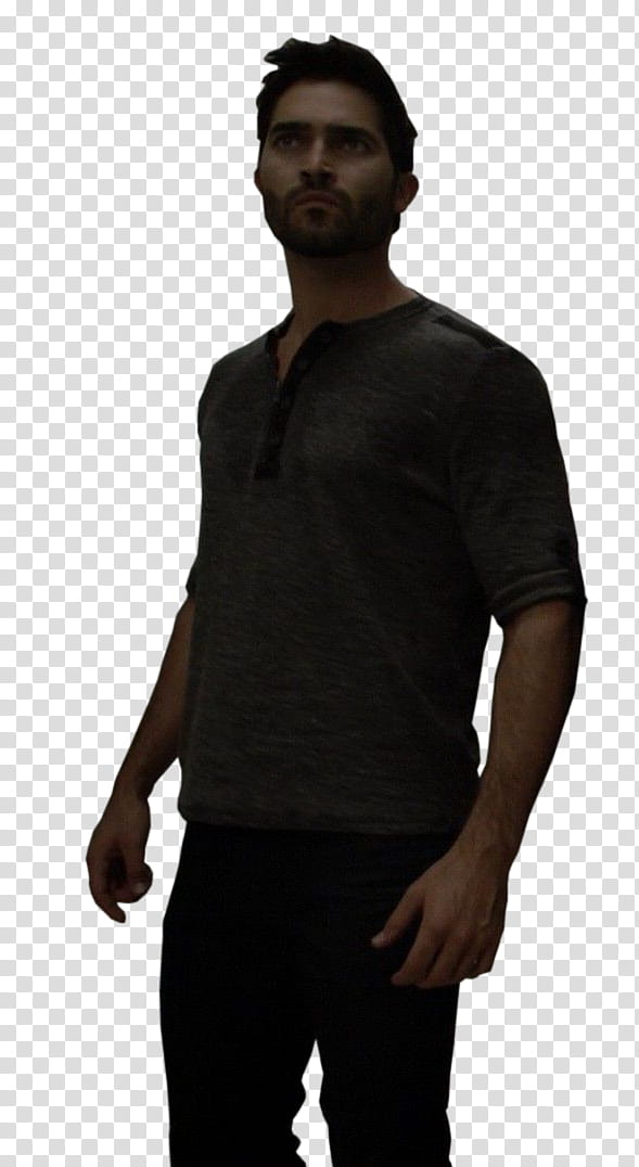Sterek S Ep  , man wearing gray split-neck shirt transparent background PNG clipart