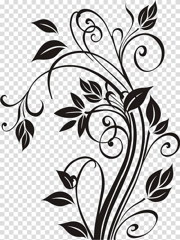 Flower Line Art, Drawing, Blackandwhite, Floral Design, Ornament, Leaf ...