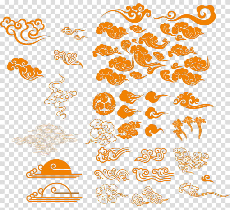 Motif, China, Logo, Cloud, Poster, Orange, Yellow, Text transparent background PNG clipart