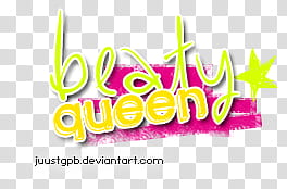 Beaty queen, Beauty Queen text on blue background transparent background PNG clipart