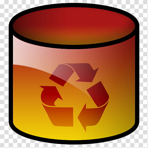 Trash Icons, trash-red-to-yellow-empty transparent background PNG clipart
