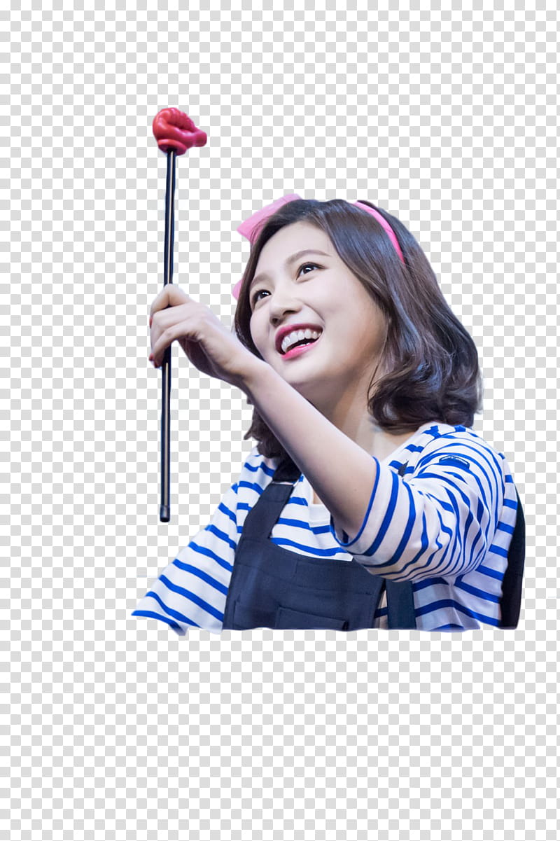 RENDER KEI JOY, smiling woman holding black and red stick transparent background PNG clipart