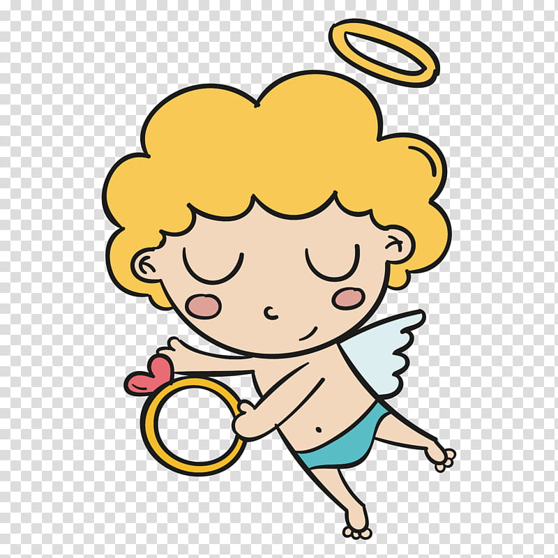 Angel, Cartoon, Love, Cupid, Poster, Yellow, Facial Expression, Smile transparent background PNG clipart
