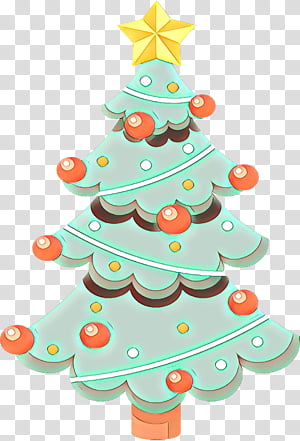 Christmas tree,  Cartoon, Christmas Decoration, Christmas Ornament, Holiday Ornament, Oregon Pine, Colorado Spruce, Christmas 
 transparent background PNG clipart thumbnail