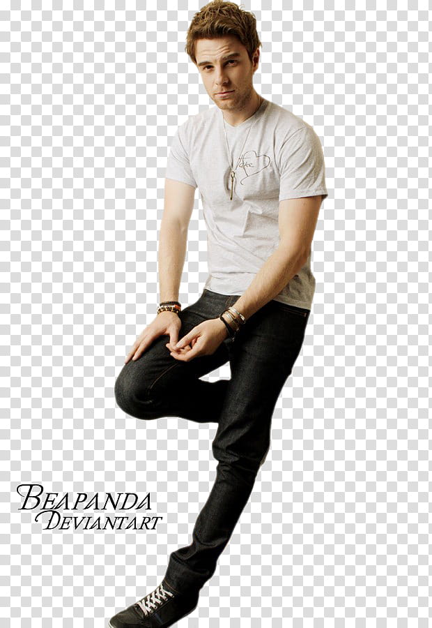Nathaniel Buzolic, man wearing white shirt and black jeans transparent background PNG clipart