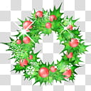 xmas , holly_garland_, green Christmas wreath icon transparent background PNG clipart
