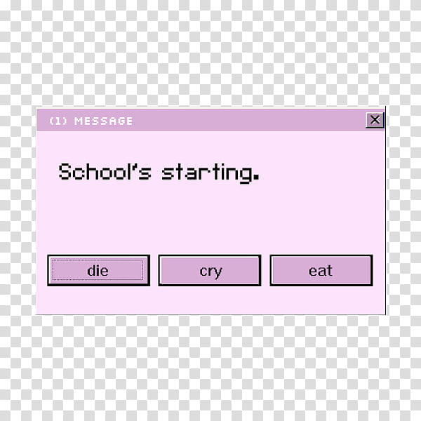 , School's starting dialog box transparent background PNG clipart
