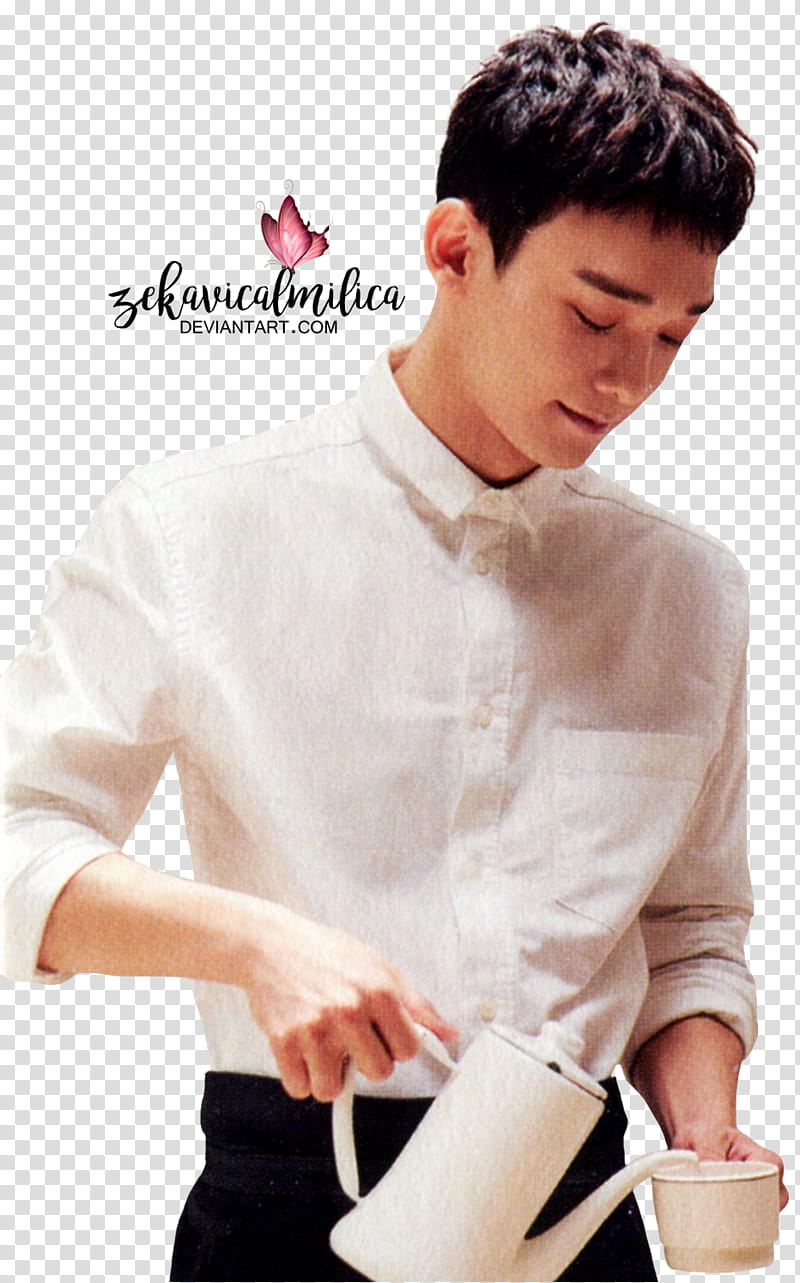 EXO Universe, Exo-M Chen holding white teacup transparent background PNG clipart