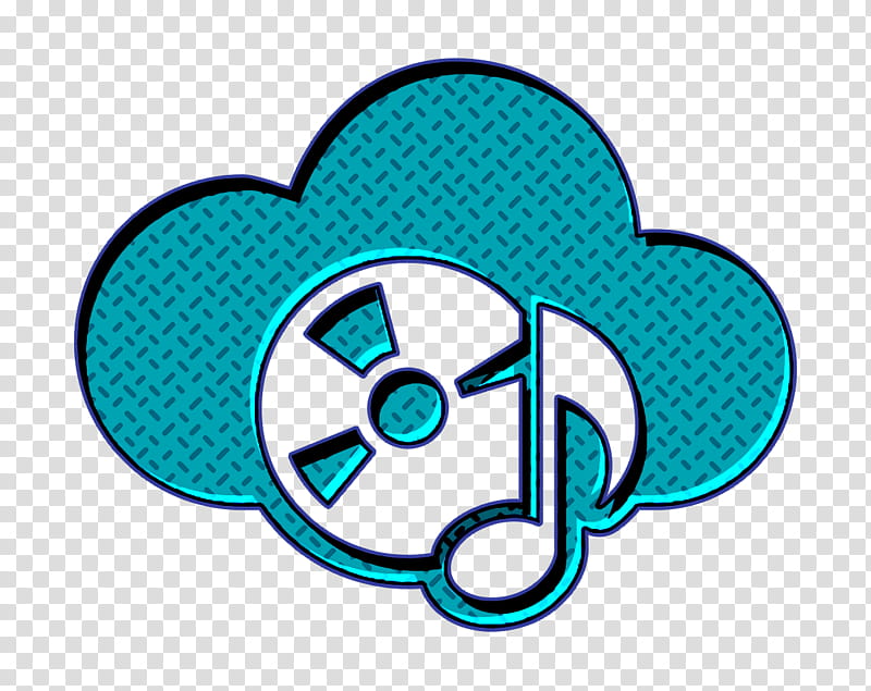 cd rom icon cloud icon cloud computing icon, Entertainment Icon, Mp3 Icon, Music Icon, Music Note Icon, Turquoise, Aqua, Circle, Symbol transparent background PNG clipart