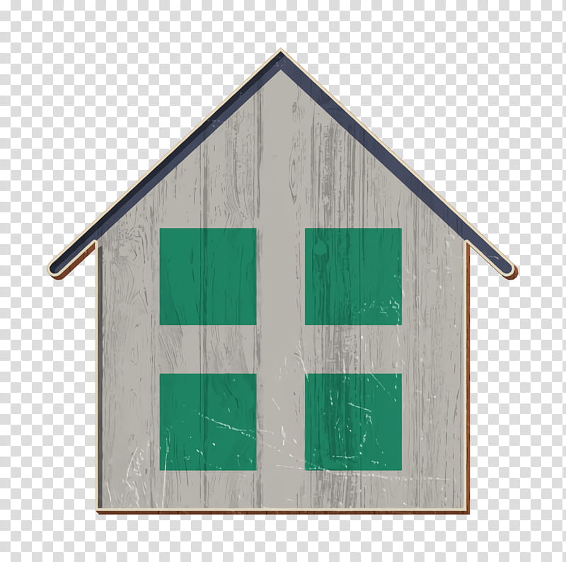 Essential icon Home icon, Green, Shed, Roof, Facade, Rectangle, Wood, Barn transparent background PNG clipart