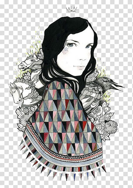 Miscellaneous s, woman with scarf illustration transparent background PNG clipart