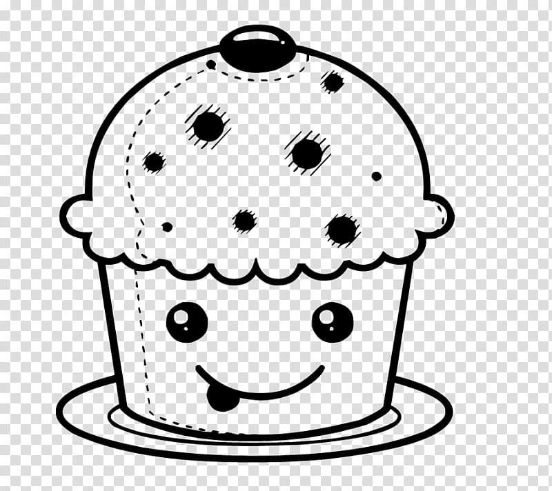 cute cupcake clip art black and white