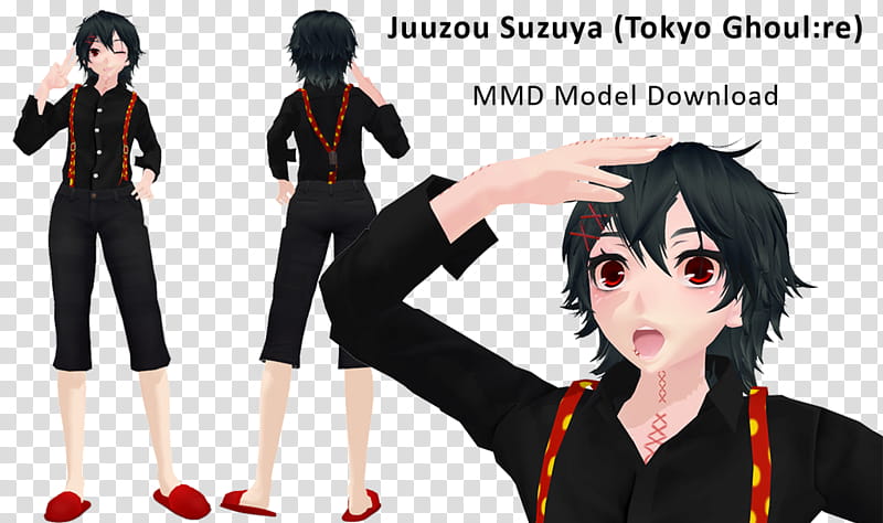 [MMD] Juuzou Suzuya (Tokyo Ghoul:re ver.) Model DL transparent background PNG clipart