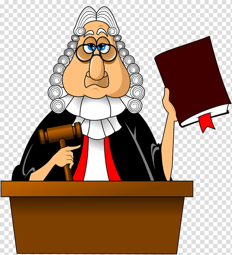 Judge, Court, Gavel, Law, Lawyer, Court Dress, Cartoon transparent background PNG clipart