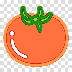 Orange, Watercolor, Paint, Wet Ink, Tomato, Vegetable, Solanum, Nightshade Family transparent background PNG clipart thumbnail