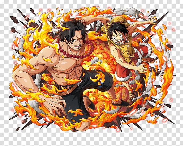 Ace and Luffy transparent background PNG clipart