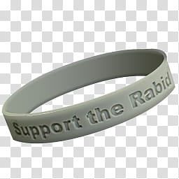 The Office Collection, gray Support The Rabid silicone band transparent background PNG clipart