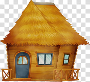 yellow roof house hut home, Watercolor, Paint, Wet Ink, Building, Cottage transparent background PNG clipart thumbnail