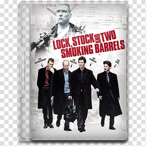 Movie Icon , Lock, and Two Smoking Barrels, Lock, and Two Smoking Barrels DVD case transparent background PNG clipart