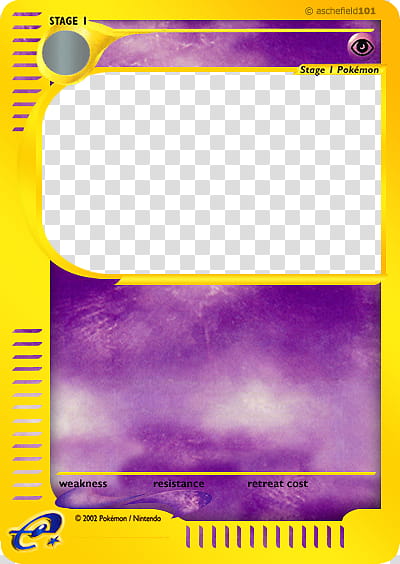 Original e Card Blank , Pokemon trading card illustration transparent background PNG clipart
